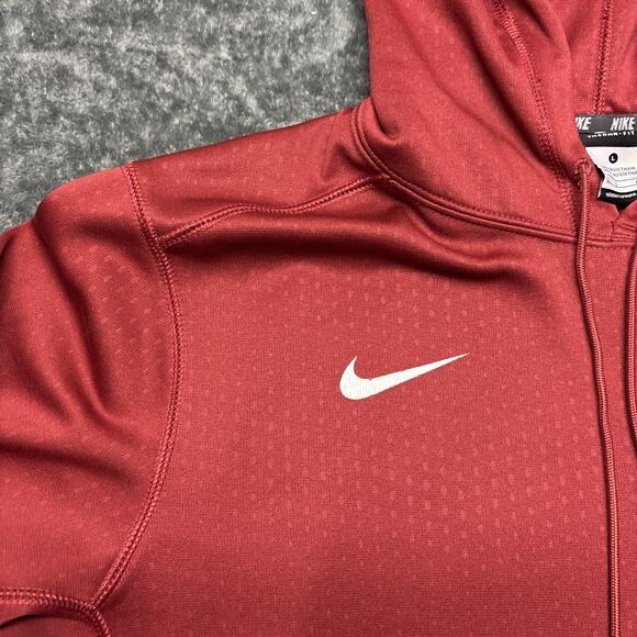 Nike Therma Dri-Fit Pullover Hooded Sweatshirt Maroon (not Red) - Picture 4 of 9